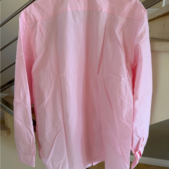 Lacoste Pink Gingham Button-Down Shirt - Picture 9 of 16